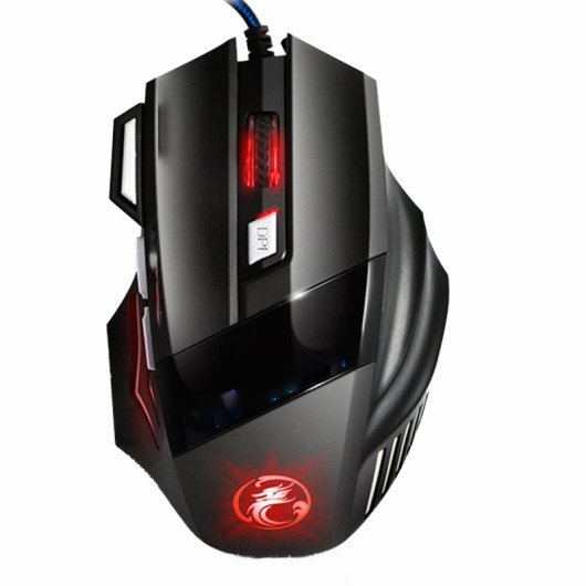 Kinsi X7 Ratón Óptico Gaming RGB 2400DPI Negro
