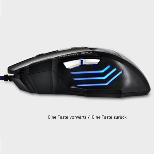 Kinsi X7 Ratón Óptico Gaming RGB 2400DPI Amarillo