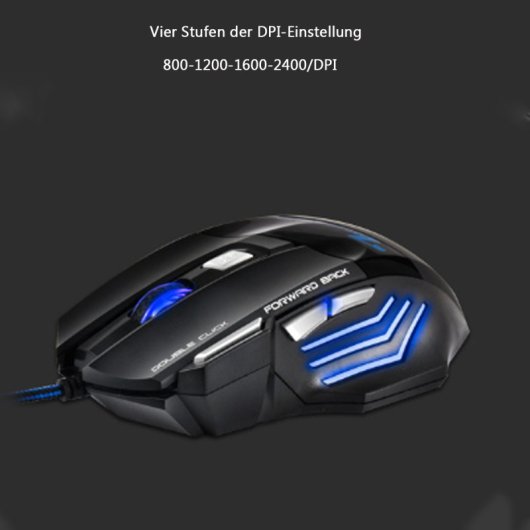Kinsi X7 Ratón Óptico Gaming RGB 2400DPI Amarillo