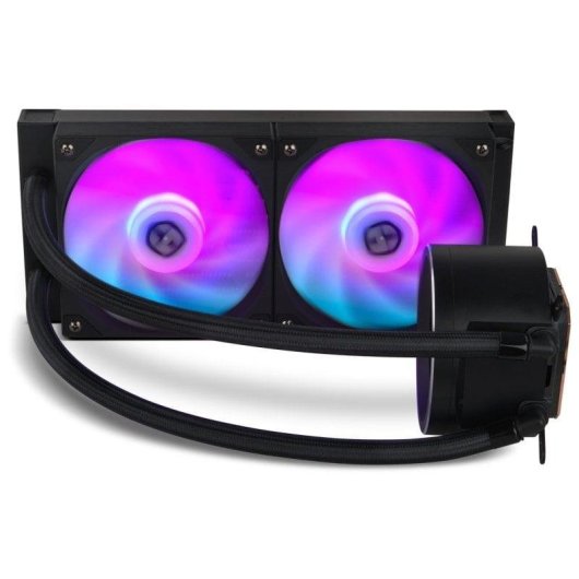 NOX Hummer X-240 LCD Flüssigkeitskühlung 2 RGB Lüfter 240mm Kupferbasis
