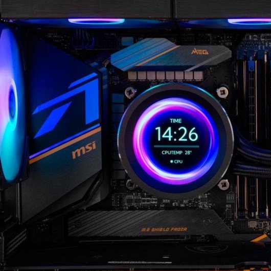 NOX Hummer X-240 LCD Flüssigkeitskühlung 2 RGB Lüfter 240mm Kupferbasis