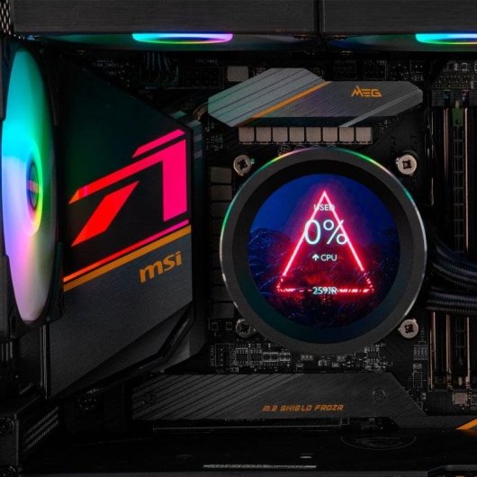 NOX Hummer X-240 LCD Flüssigkeitskühlung 2 RGB Lüfter 240mm Kupferbasis