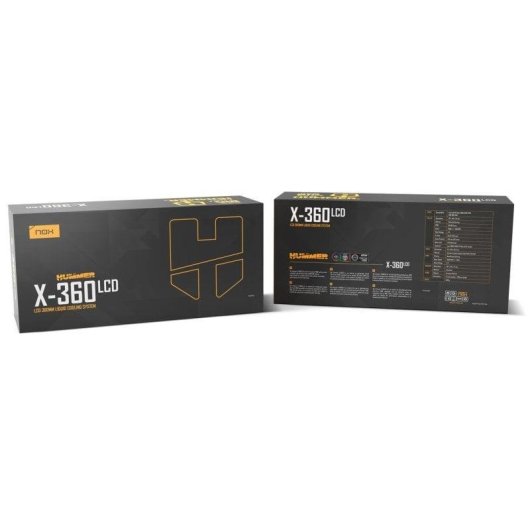 Flüssigkeitskühlung NOX Hummer X-360 LCD 360mm 3 Lüfter Weiß