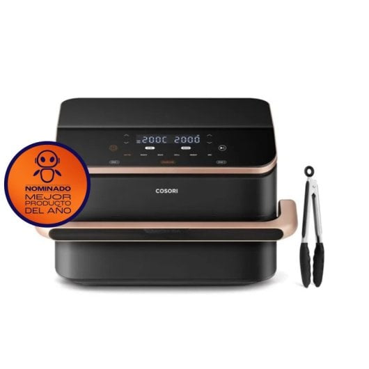 Cosori-Dual-Basket-Twinfry-Chef-Edition-Freidora-de-Aire-WiFi-10L-+-Tenacilla-de-Silicona