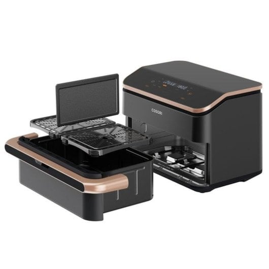 Fritteuse Heißluft Cosori Dual Blaze Twinfry Chef Edition 10L 2800W WiFi Silikonzange