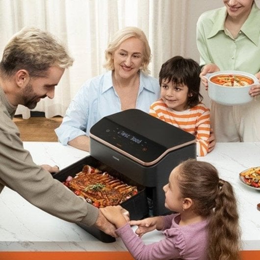 Friggitrice ad aria Cosori Dual Blaze Twinfry Chef Edition 10L 2800W WiFi doppio cestello