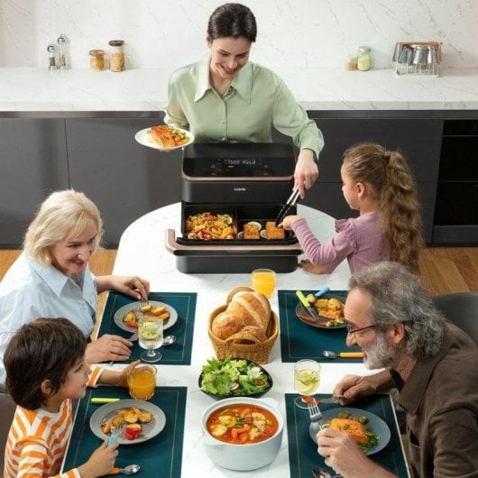 Fritteuse Heißluft Cosori Dual Blaze Twinfry Chef Edition 10L 2800W WiFi Silikonzange