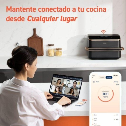 Cosori Dual Blaze Twinfry Chef Edition Freidora de Aire WiFi 10L + Tenacilla de Silicona