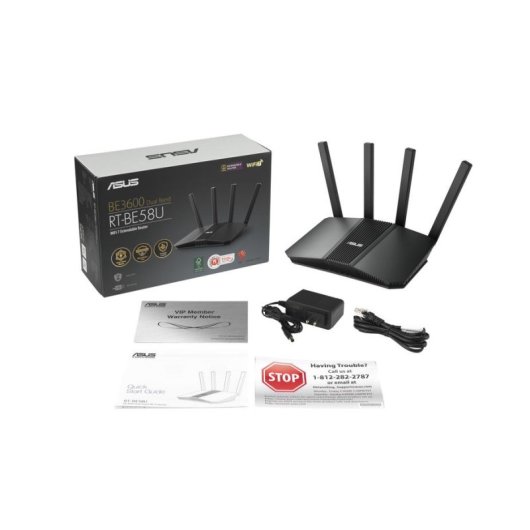 Router Asus RT-BE58U WiFi 7 2,5G Ethernet 3600 Mbps Nero