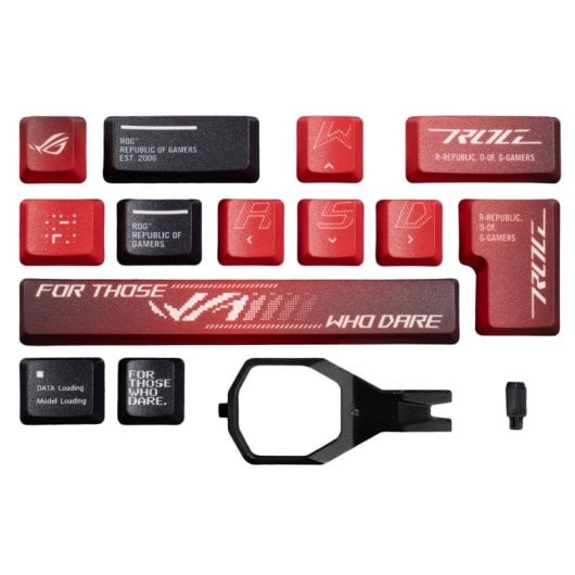 ASUS ROG Dye-Sub PBT Kit de Keycaps e Estabilizadores para Interruptores ASUS ROG NX