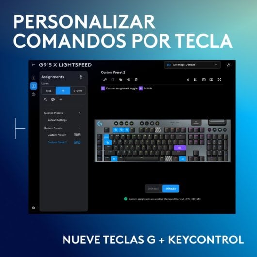 Logitech G915 X LIGHTSPEED Teclado Mecânico Gaming Sem Fios GL Tactile PBT Preto