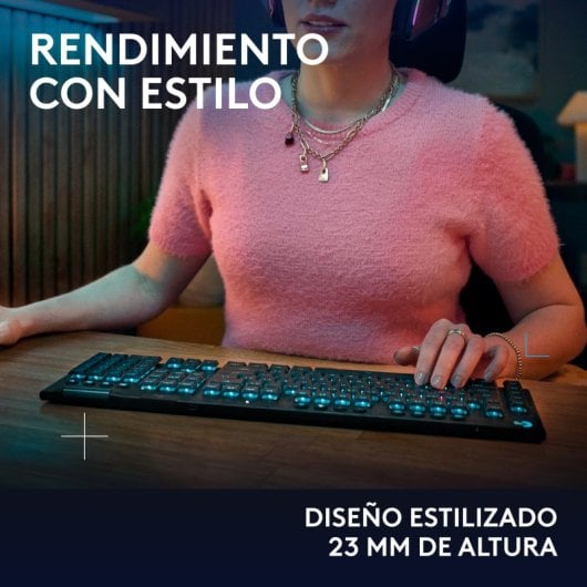Logitech G915 X LIGHTSPEED Teclado Mecânico Gaming Sem Fios GL Tactile PBT Preto