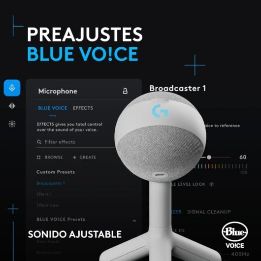 Logitech G Yeti Orb LIGHTSYNC RGB Micrófono Gaming de Condensador USB Blanco