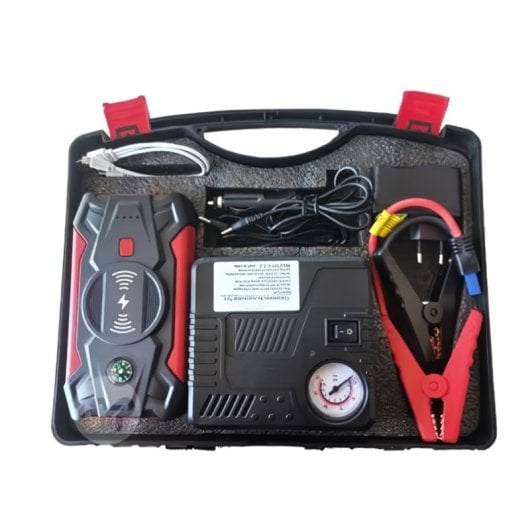 Kit De Arranque De Bateria De Carro Com Bomba De Ar De 26000 Mah Klack Q-x7