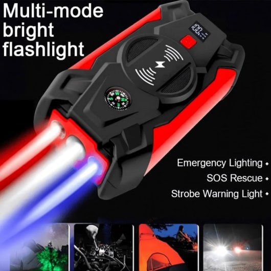 Kit De Arranque De Bateria De Carro Com Bomba De Ar De 26000 Mah Klack Q-x7