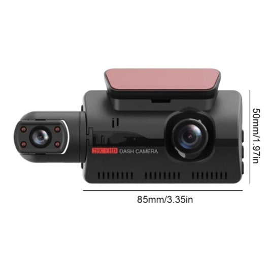 Klack Cámara de Salpicadero DVR Dashcam con Doble Lente para Coche