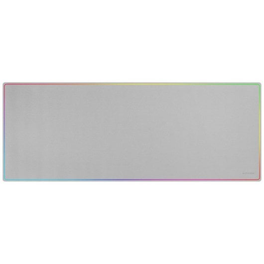 Mars Gaming Mmp224 Alfombrilla Gaming Xxl 88x33cm Diseño Rainbow Caucho Natural Y Nanotextil Blanco