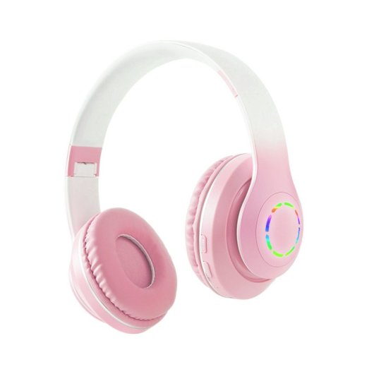 Kinsi B39M Auriculares Inalámbricos Bluetooth RGB Rosas