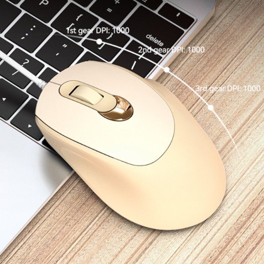 Kinsi V2 Ratón Oficina de Negocios Beige