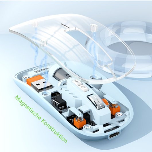 Kinsi M233 Ratón Inalámbrico Transparente Blanco