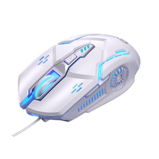 Kinsi G5 Ratón Gaming  Silencioso Mecánico RGB 3200DPI Blanco