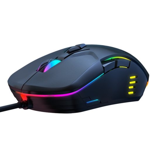 Kinsi CW902 Ratón Gaming Macro RGB 2400DPI Negro