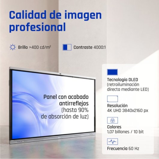 iggual ORCHID IGG318829 86" Ecrã Interativo LED UltraHD 4K Tátil