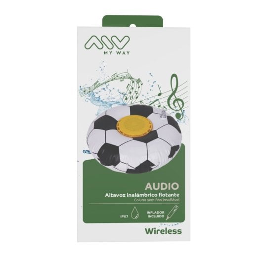 Myway MWSSP0004 Altavoz Inalámbrico Flotante Balón de Fútbol