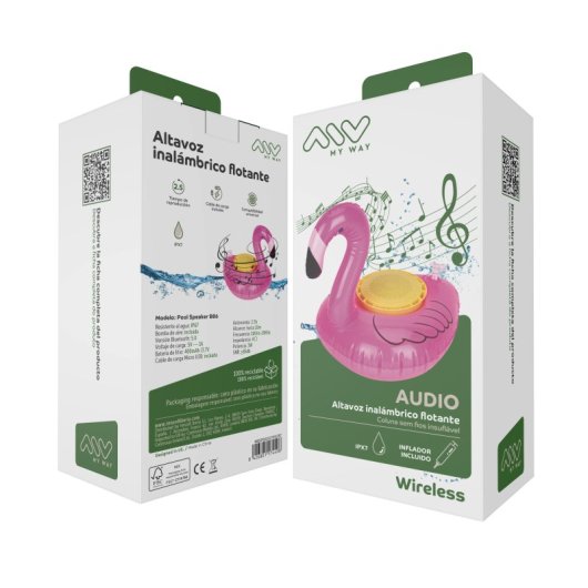 Myway MWSSP0002 Haut-parleur Flamingo sans fil flottant