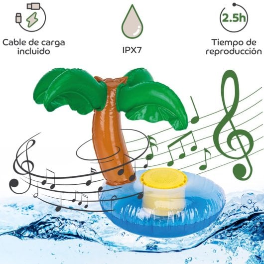 Myway MWSSP0003 Altavoz Inalámbrico Flotante de Palmera