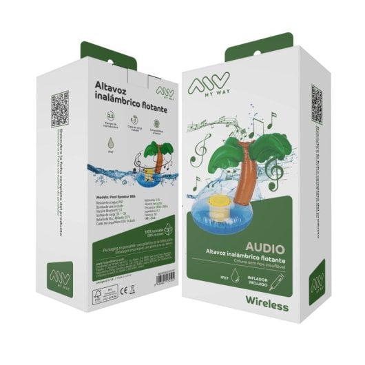Myway MWSSP0003 Altavoz Inalámbrico Flotante de Palmera