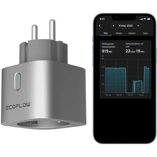 EcoFlow ECF0032 Enchufe Inteligente Bluetooth Gris