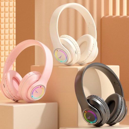 Kinsi V3 Auriculares Inalámbricos Bluettoth HiFi RGB Negros