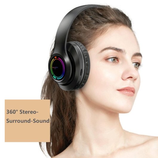 Kinsi V3 Auriculares Inalámbricos Bluettoth HiFi RGB Negros