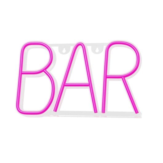 Forever Neon Led Bar Pink Bat Letrero de Neón BAR con USB