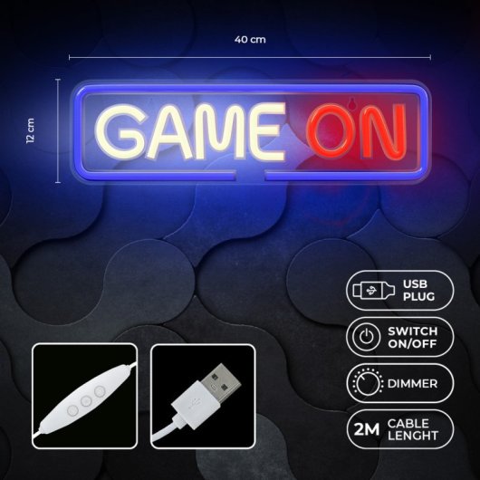 Forever Neon Plexi Led Spiel auf Mehrfarbiges LED-Neonschild Spiel auf