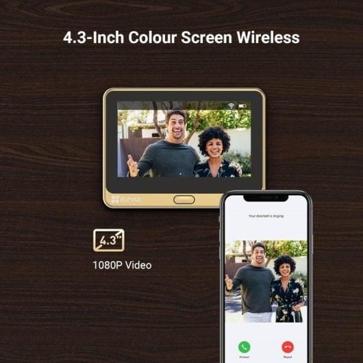 Sonnette vidéo intelligente WiFi EZVIZ DP2C FullHD Gold