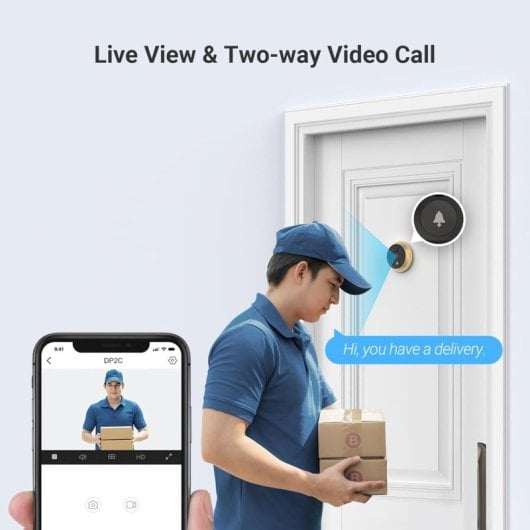 Sonnette vidéo intelligente WiFi EZVIZ DP2C FullHD Gold