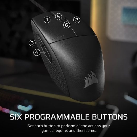 Mouse da gioco ottico cablato Corsair M55 16000 DPI Nero
