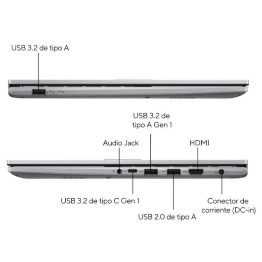 Portátil ASUS Vivobook 15 F1504VA-NJ1382W 15.6" Intel Core i7-1355U 16GB 1TB SSD Iris Xe Graphics Plata