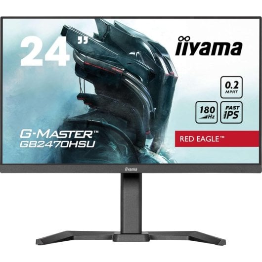iiyama G-Master GB2470HSU-B6 23.8" Fast IPS FullHD 180Hz 0.2 ms USB-A Altoparlanti Altezza Regolabile