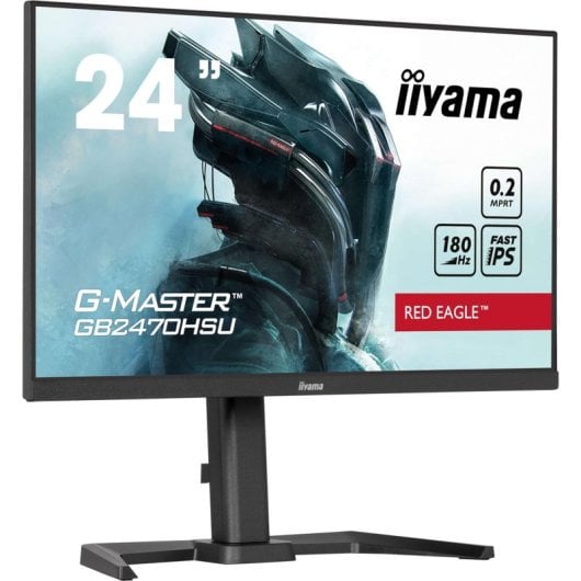 iiyama G-Master GB2470HSU-B6 23.8" Fast IPS FullHD 180Hz 0.2 ms USB-A Altoparlanti Altezza Regolabile
