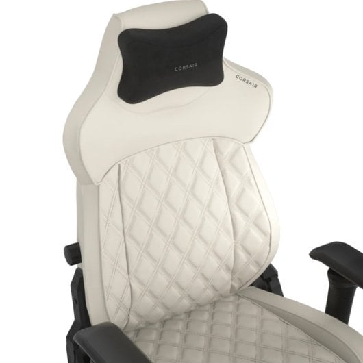 Corsair TC500 LUXE PC-Gaming-Stuhl, gepolsterter Sitz, Beige