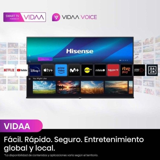 TV Hisense QLED 43E77NQ 43" 4K UltraHD 60Hz Smart TV VIDAA HDR10+ Dolby Atmos