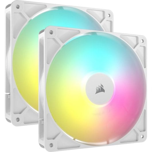 Corsair RS140 ARGB Pack Doble Ventilador Suplementario PWM 140mm Blanco