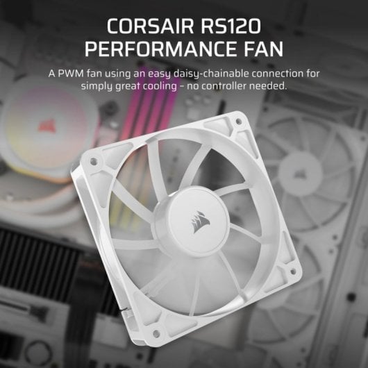 Corsair RS120 Ventoinha Suplementar PWM 120mm Branca