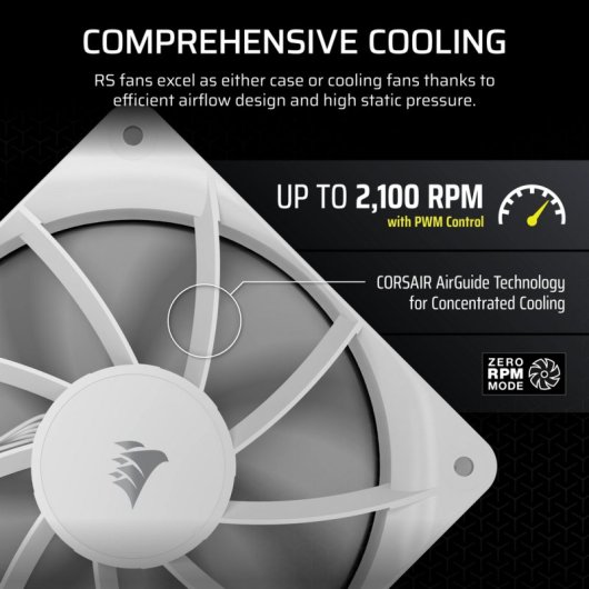 Corsair RS120 Ventoinha Suplementar PWM 120mm Branca