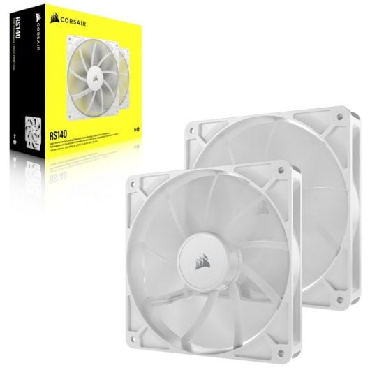 Corsair RS140 Pack Doble Ventilador Suplementario PWM 140mm Blanco