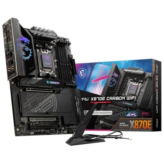 Carte mère MSI MPG X870E CARBON WIFI X870E Socket AM5 DDR5 ATX WiFi 7 PCIe 5.0 RGB