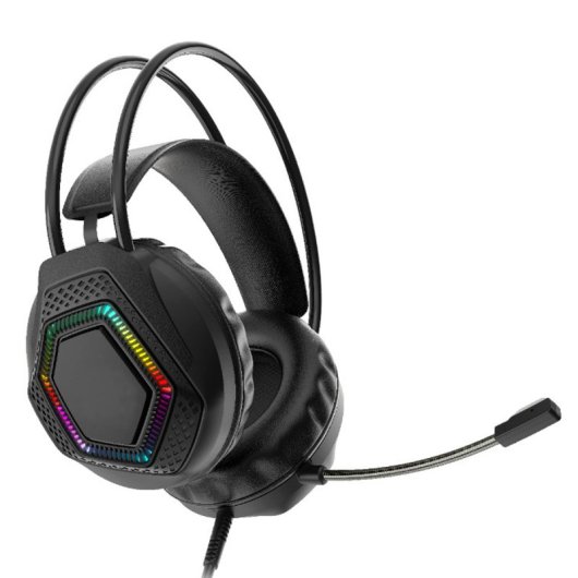 Kinsi HS601 Auriculares Gaming RGB Negros